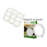 Plafon Led 6w Bote Empotrado Spot Delgado Paquete 10 Piezas Color Blanco