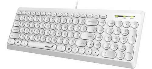 Teclado Genius Usb Slimstar Q200 Qwerty Color Blanco Win Mac