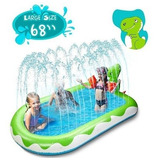 Piscina Inflable Con Aspersores Para Niños 3 En 1 Dinosaurio