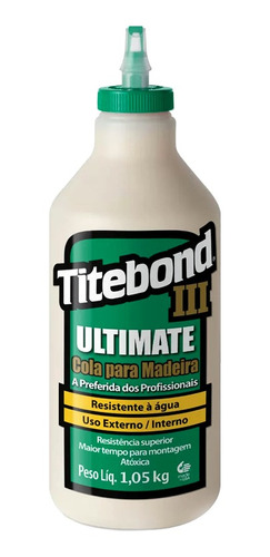 Cola Para Madeira Wood Glue 1,05kg Titebond Ultimate