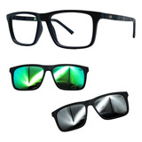 Oculos Mormaii 6112 Swap 4 Aco Com 2 Clipons Verde E Prata