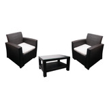 Set Terraza 2 Sillones Mas Mesa Centro Livingood