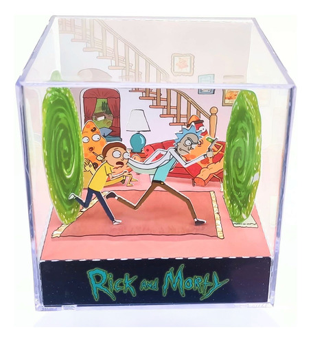 Cubo Diorama Rick And Morty