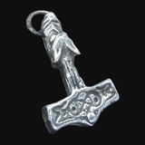 Mjolnir Martillo Thor Vikingo En Plata 2 Cm 3,4 Gr Art 629