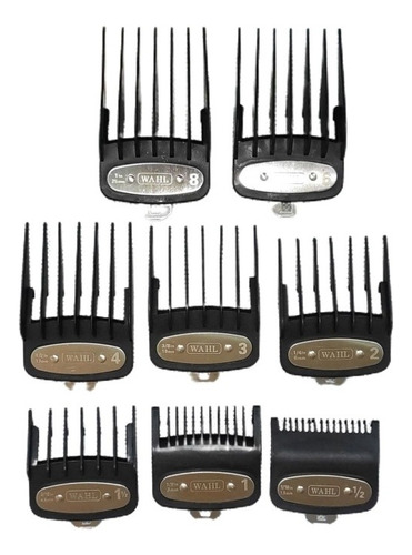 Kit Pentes Wahl Premium Metal 8 Peças 0,5/1/1,5/2,3,4,6,8