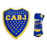 Toallon  Con Forma Escudo De Boca Juniors