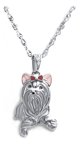 Collar Plata 925 Pequeño Yorkshire Terrier / Matuteo