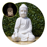 Escultura Buda Luminária Led Mesa Decoração Sala Casa Quarto