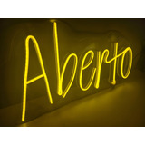 Placa De Led Neon Aberto 50x25