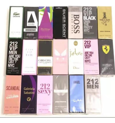 10 Perfumes 50ml - Perfume Femininos E Masculinos