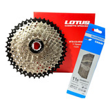 Cassete K7 11v 11/42d Lotus Hr40 + Corrente Shimano Cn-hg601