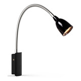 Lámpara Pared Led Tulip Negro 2,5w Luz Cálida