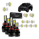 Kit 17 Lâmpadas Led Farol Alto Baixo Milha Fiat Toro Techone