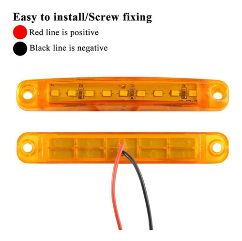 Luz Lateral De Señal Para Camión De 9 Led, 10 Piezas