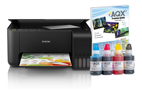 Combo Impresora Epson L3150 + Sistema Continuo Ecotank Original + Tinta Alternativa 400ml Aqx