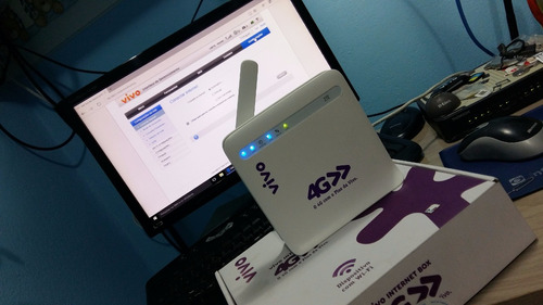 Vivo Box Modem Roteador 3g E 4g Zte Mf253 Chip Desbloqueado