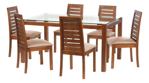 Juego De Comedor Barcelona 160x100 Silla Tenerife Cuero 