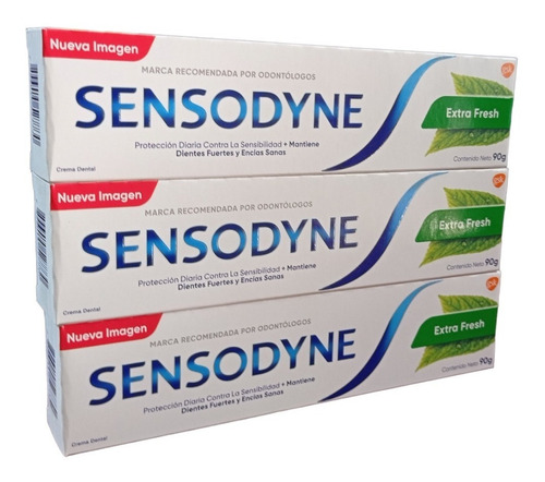 Pack X 3 Pasta Dental Sensodyne Extra Fresh 90 Grs