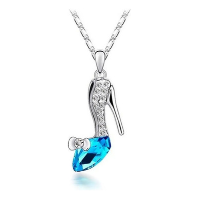 Collar Princesa Cenicienta Zapatilla Amor Para Swarovski Azu | MercadoLibre