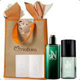 Presente Natura Sr N Perfume Desodorante Colônia Masculino 100ml + Deo Corporal Spray 100ml + Sabonete De Barbear 2 Unidades 90g Com Sacola Exclusiva