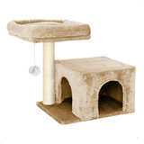 Casa Para Gato C/rascador Árbol Trepador Modeló Slm4