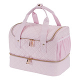 Bolso Para Manicura Rosa De Gran Capacidad 40 Esmaltes