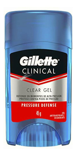Gillette Clínical Pressure Defense Clear Gel Desodorante 45g