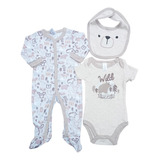 Primera Muda Body Pijama Babero Bebe Niño Osito Luxe Willow