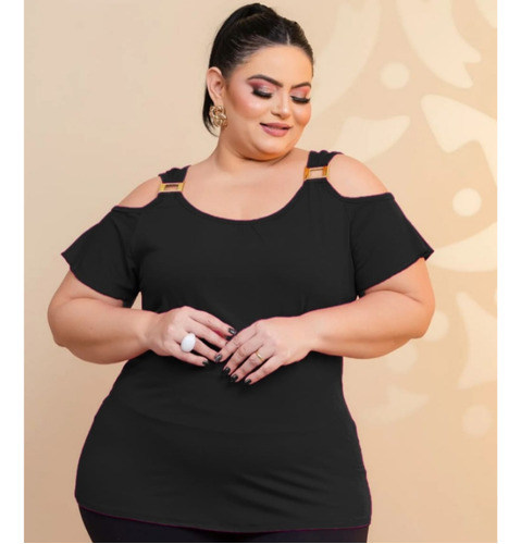 Blusinha Plus Size Ciganinha Tamanho Grande Alça Blusa Verão