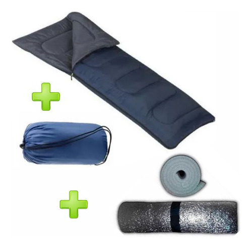 Combo Bolsa Dormir Térmica + Aislante Ideal Para Campamento