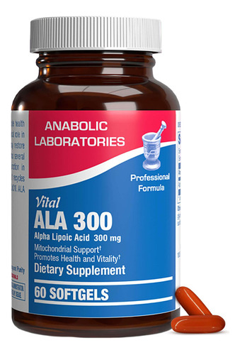 Ácido Alfa Lipoico 300 Mg - 60 Suplementos De Cápsulas Bla