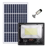 Foco Solar 500w Led Exterior Panel Solar Y Control Remoto