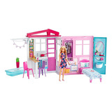 Muñeca Barbie Y Casa De Muñecas, Juego Portátil De 1 Pla.
