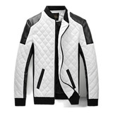 Jaqueta De Couro Casual Masculina Para Motociclistas