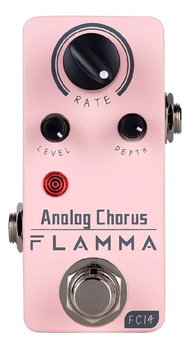 Pedal Mini Chorus Para Guitarra Flamma Fc14 Color Rosa