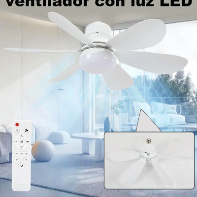 Ventilador de Techo Greehaun FSD6-52 con Luz LED y Control Remoto, 52 cm | Envío gratis