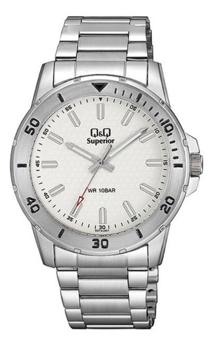 Reloj Para Hombre Q&q Superior S372j201y Plateado