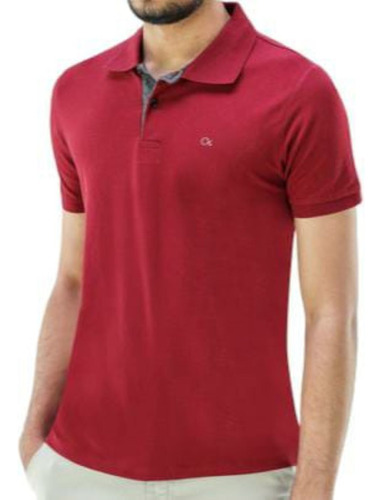 Camisa Masculina Ogochi Original Gola Polo Bordo