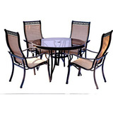 Set Comedor Exterior Monaco 5pc, Tan