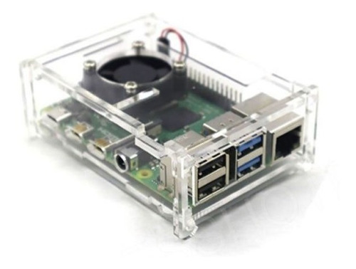Carcasa Case Raspberry Pi 4 4b Protección Acrílico Protector