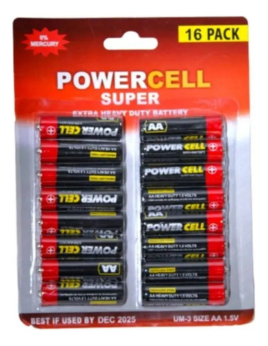 Paquete De 16 Pilas Triple Aaa De Alta Duración - Baterias