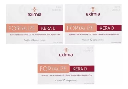 Eximia Fortalize Kera D 30 Comp Pack 3 Caixas.