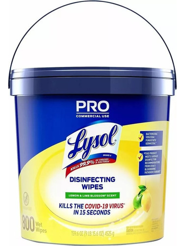 Toallitas Desinfectantes Lysol De Superficies 800 Toallitas