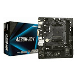 Asrock A520m-hdv Soporta Amd Am4 Socket Ryzen 3000, 4000