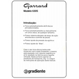 Manual Toca Discos Gradiente Garrard 630s - Cópia Dig. Pgs