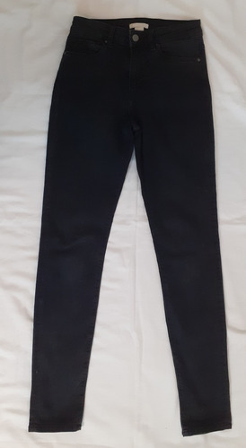 Jeans H&m Tiro Alto Elastizado Talle 24 Mujer 