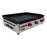 Chapa Profissional Inox Lanches Porção Grande 3 Queimadores