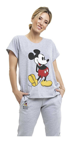 Remera De Mickey Disney 21053 Manga Corta Mujer