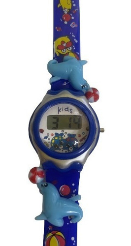 Reloj Digital Infantil Foquita Niña Azul Mod 21
