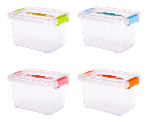 Pack 4 Caja Organizadora Multiuso Transparente 1.5lts